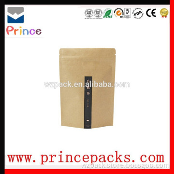 kraft paper bag for food with zip lock from china manufacutres k-4